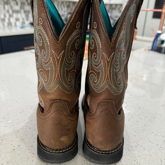 Justin Gypsy Tasha Womens Western EH Waterproof Steel Toe Boots 8B WKL9991 - Picture 4 of 7